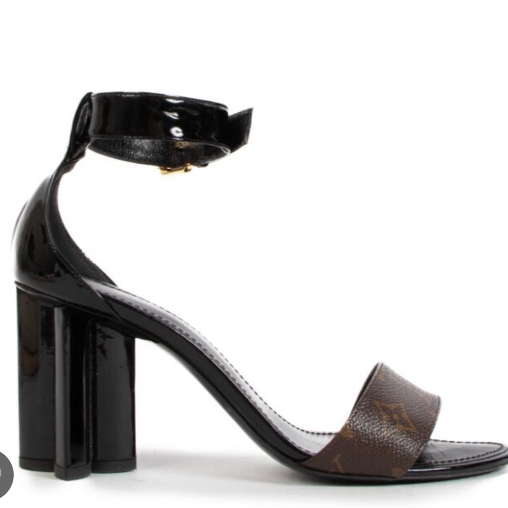 Louis Vuitton Black and Brown Sandals